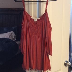 American Rag no shoulder top